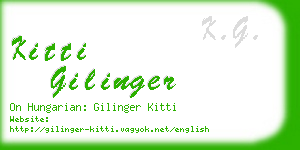 kitti gilinger business card